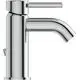 Waschtischarmatur in chromfarbener Ausführung von Ideal Standard, mit seitlichem Hebel zur Steuerung des Wasserflusses, in schlichter Formgebung.
